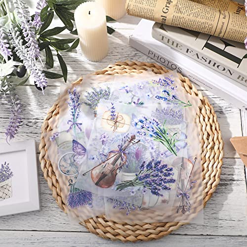 Noveread 20 Sheets Lavender Rub on Transfers for Crafts and Furniture