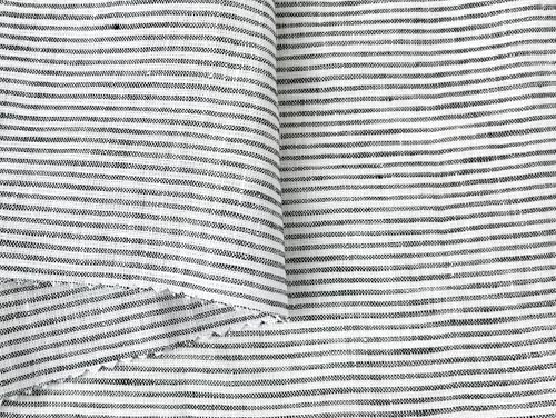 100% Linen Fabric – Lightweight Prewashed – Horizontal Stripe Patterns – Precut Style – Soft & Breathable – 52” Width – by The Linen Lab (Green 6939, 3 Yard pre Cut) - color: Green 6939, size: 3 yard pre cut