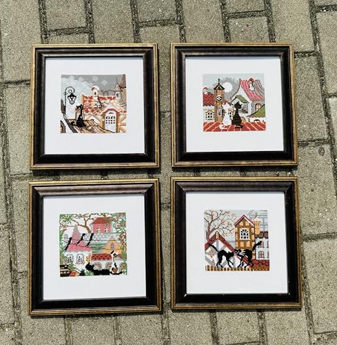 RIOLIS 612 City & Cats Summer Counted Cross Stitch Kit 5.12 x 5.12 in - style: City & Cats Summer 612