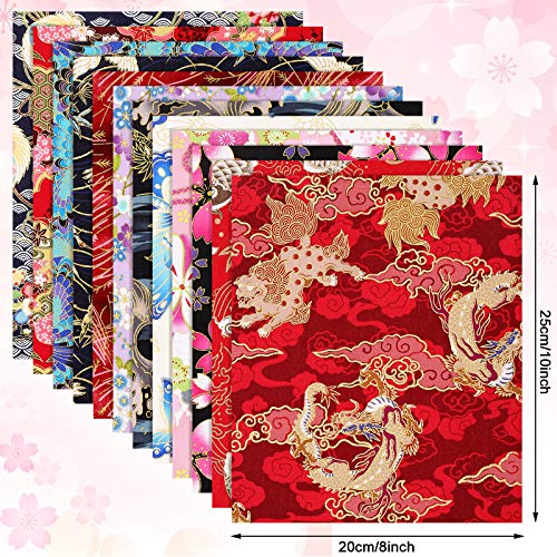 Tudomro 30 Pcs 8" x 10" Japanese Fabric Bundle Cotton Quilting, Retro Style - color: Retro Style