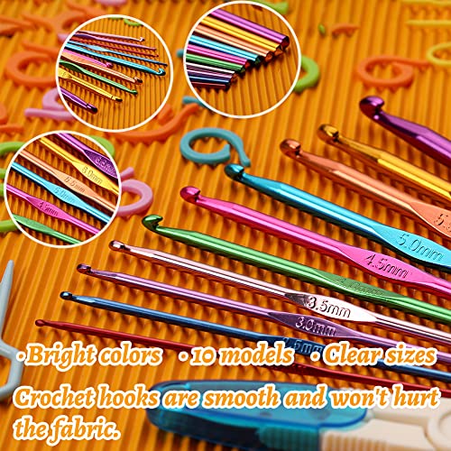 Zlulary 86 PCS Crochet Hook Set, Crochet Needles for Yarn