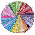 42PCS Cotton Fabric Bundles, 10"x10" Cotton Fabric Patchwork Squares Floral Patterns Printed Arts Craft DIY Cloths for Sewing Quilting Decoration, Scrapbooking, Handwork (25x25 cm - 42PCS)