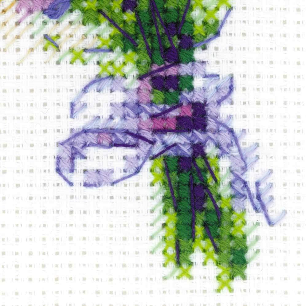 RIOLIS 1607 Bouquet with Lavender Counted Cross Stitch Kit 6 x 7 in