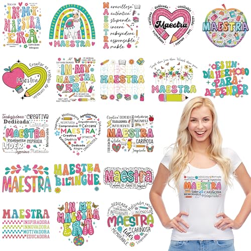 Spanish Teacher DTF Transfers Ready to Press, Iron on Decals for T-Shirts - style: Spanish Teacher627