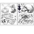 Water Soluble Embroidery Patterns Stabilizers, Stick and Stitch Embroidery Transfers Paper Tear Away Embroidery Stabilizer with Wildflower Patterns for Embroidery, Fun Designs (3 inch speciments) - color: Spooky (2)