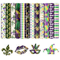 HTVSTD Mardi Gras Heat Transfer Vinyl 10Sheet 12×10in Iron on Vinyl - color: Purple