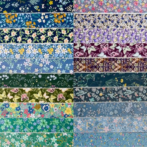 100% Cotton Jelly Roll Fabric Strips for Quilting and Sewing -Cool - color: Cool