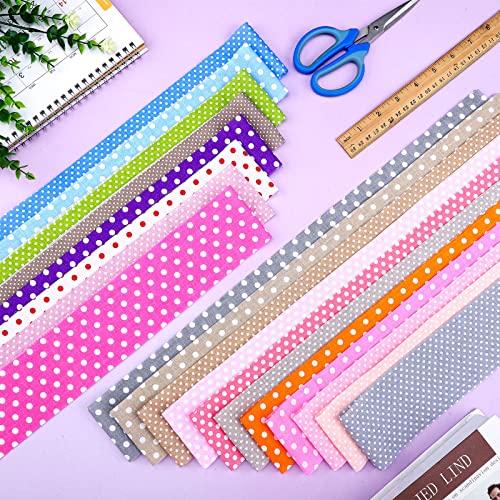 Tegeme 40 Pcs Polka Dot Jelly Fabric Strips for Quilting Sewing, 2.55" - color: Dots Style