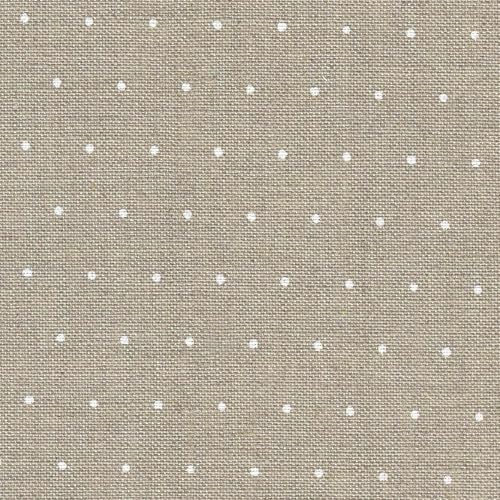 Wizardi Edinburgh Mini Dots 36 Count Linen with White Mini Dots. Needlework Canvas, Cross-Stitch Fabric, Embroidery Cloth, Needlepoint Canvas. 3217/1399 Precut Zweigart - color: Linen with White Mini Dots