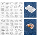 Lewtemi 50 Pcs Flowers Water Soluble Hand Sewing Stabilizers - color: Leaves