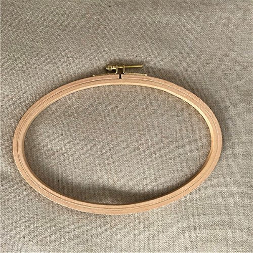 WRMHOM 8.5"x 5.2" Oval Wooden Embroidery Hoop 21x 13cm Oval Hand Stitching Hoop - Cross Stitch Hoop - Framing Hoop - Stitchery Hoop - Craft Supply Hoop (2)