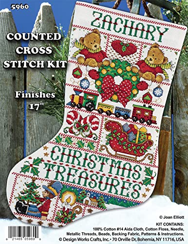 Christmas Treasures Counted Cross Stitch Stocking Kit