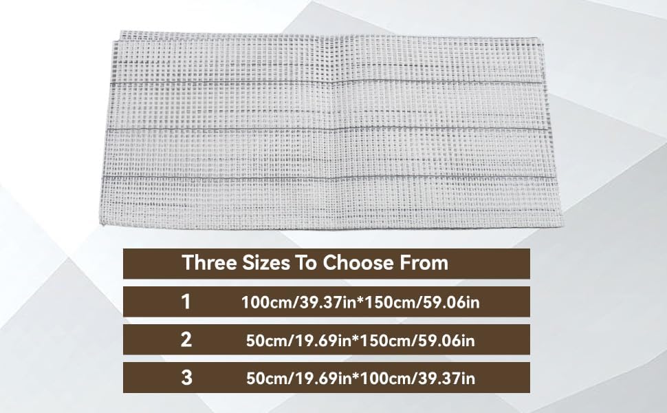 HERCHR Latch Hook Canvas Mesh, Mesh Canvas Fabric Blank Rug Hooking Mesh Fabric Canvas Latch Hook Rug Making Carpet Tapestry Kit Tool for Embroidery Crafts Decoration, 50 * 100cm - color: 50*100cm
