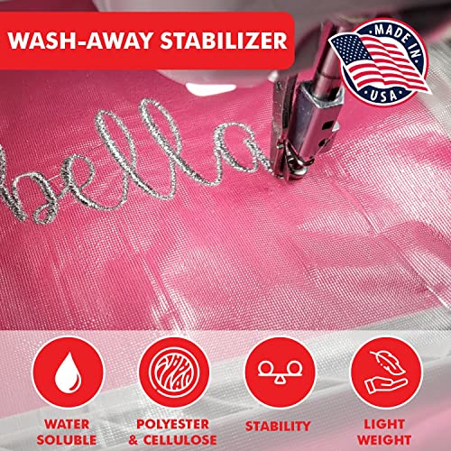 Superpunch Water Soluble Topping for Embroidery, Clear, 9 in x 25 yd - size: 9" x 25 yards