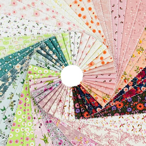 Craftido-20 Options-100% Cotton Jelly Roll Fabric Precut Strips for Quilting, Crafting, and Sewing, 40 Strips 2.5" x 44" Assorted Bundles for Rug, Quilt, DIY Craft and Home Decor-Fancy Waterlily Pond - color: Fancy Waterlily Pond