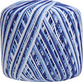 ThreadArt 100% Cotton Crochet Thread Size 3, Variegated Denim Blues 49 - color: VARIEGATED DENIM BLUES, size: SIZE 3 SINGLE