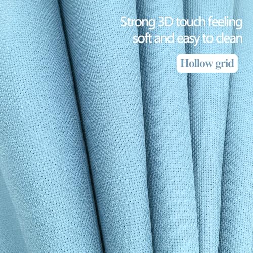 Zhenqing 14-Count Light Blue Aida Cloth - 75x100cm Pre-Cut 100% Cotton Evenweave Fabric for Cross Stitch & Embroidery (Light Blue, 30 * 39inch) - color: Light Blue