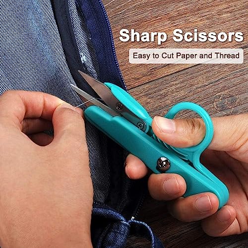 UCEC 12 Pack 4.7 Inch Thread Snips Crochet Sewing Scissors Yarn Scissor DIY - color: 12pack 4color