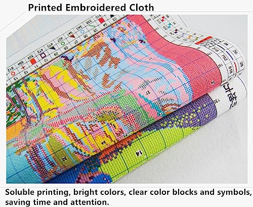 CaptainCrafts Cross Stitch Kits, New Stamped Kit Printed 11CT Fabric Cross Stitching DIY Art DMC Needlecrafts Embroidery Kit for Adults Beginner (Stamped, Penguin Family) - color: Penguin Family, style: Stamped