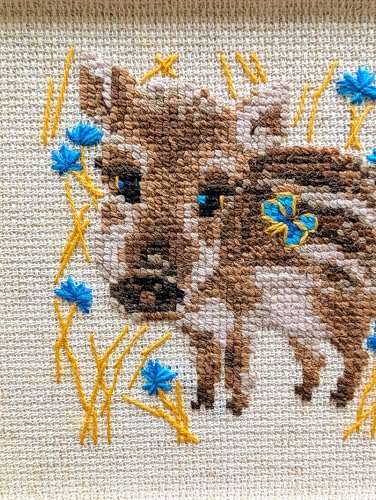 RIOLIS 1756 Little Boar Counted Cross Stitch Kit 5.12 x 5.12 in - style: Modern, Traditional