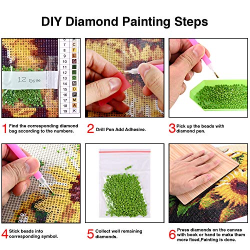 KTHOFCY 5D DIY Diamond Painting Kits for Adults Kids, Scenery Full Drill Embroidery Cross Stitch Crystal Rhinestone Paintings Pictures Arts Wall Decor Painting Dots Kits 15.7X11.8 in