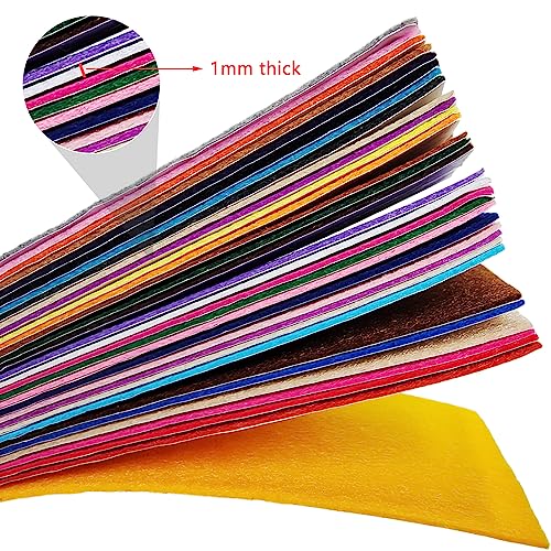 Jtnohx Self Adhesive Felt Sheets Adhesive Backed Felt Fabric Stiff Sheets - color: 33 Colors