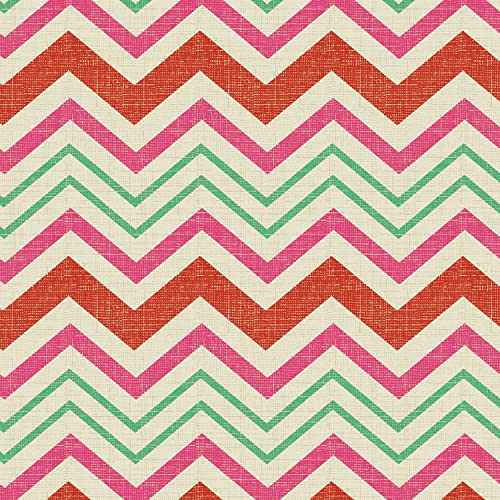 Stitch & Sparkles 100% Cotton Duck 45" Width Chevron Print Hot Pink Color Sewing Fabric by The Yard - color: Chevron Print Hot Pink, size: Cut by the yard