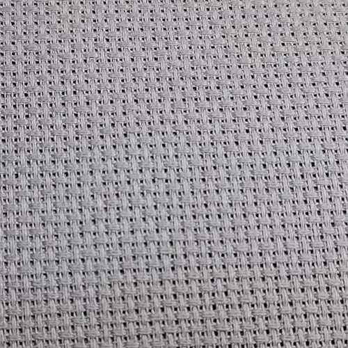 19" x 28" 14CT Counted Cotton Aida Cloth Cross Stitch Fabric (Light Steel Grey) - color: Light Steel Grey