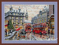 Merejka Counted Cross Stitch Kit for Adults – London K-159 | DMC Threads & Zweigart Aida 16 Fabric | 34 Colors | 12×16 in (30×40 cm)