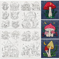 15Pcs Mushroom Plant Water Soluble Hand Sewing Stabilizers - style: Mushroom
