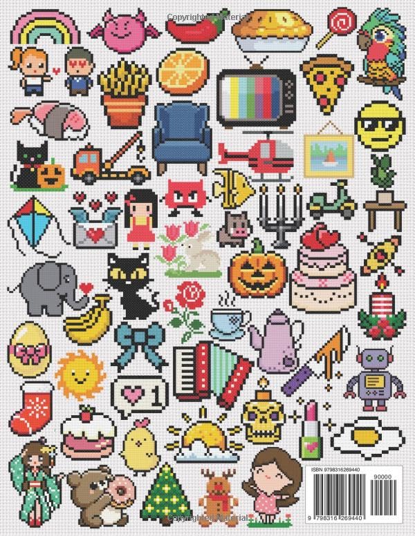 1000 Mini Cross Stitch Patterns: Small & Tiny Cross Stitch Patterns Perfect for Beginners – Bookmarks, Ornaments, Pins & More!