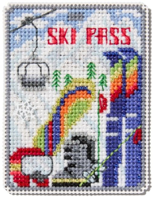 Mill Hill Ski Pass 2025 Winter Holiday Seasonal Ornament Beaded Cross Stitch Kit MH182533