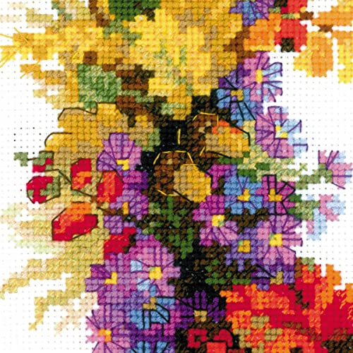 RIOLIS 1537 Wreath with Wheat Counted Cross Stitch Kit 11.75 x 11.75 in