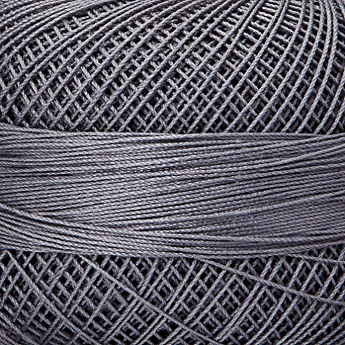 Lizbeth Size 80 HH80607 HH80 Lizbeth Cotton Thread 184 Yds 10G, Charcoal Medium - color: Charcoal Medium