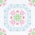 Jack Dempsey Needle Art 732296 Xx Lace Tulips White 18" Quilt Blocks