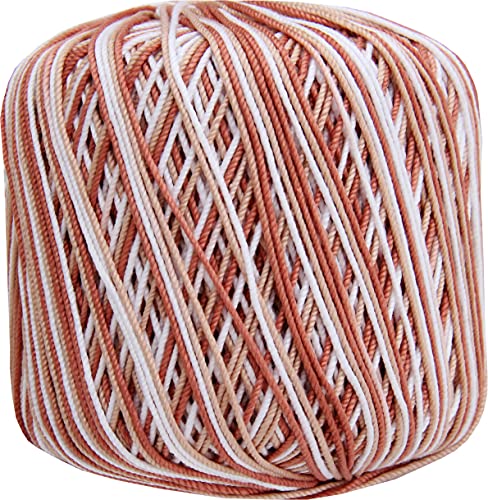 ThreadArt 100% Cotton Crochet Thread Size 3, Variegated Desert Sands 52 - color: VARIEGATED DESERT SANDS, size: SIZE 3 SINGLE