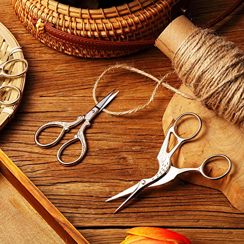 Mudder 3 Stork Scissors Stainless Steel Crane Design, Gold