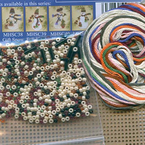 Mill Hill Gingerman Snow Charmer Beaded Counted Cross Stitch Ornament Snowman Kit Mill Hill 2003 Snow Charmers MHSC42