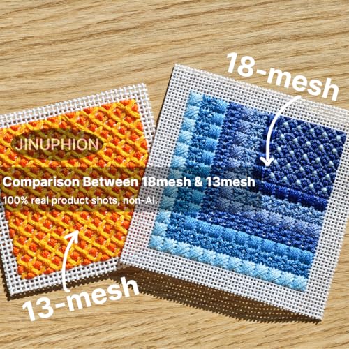 Needlepoint Canvas, 18-Mesh, 20" X 18", Beige Needlepoint Canvas Embroidery Blank White Cloth (Beige 18-mesh) - color: Beige 18-mesh