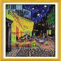 Howie's Needlepoint 14CT Pre-Printed Cross Stitch Kits,Embroidery Patterns Starter Kits,Needlepoint Kits (Van Gogh Coffee Shop, 7.5 * 10.6 Inch) - color: Van Gogh Coffee Shop