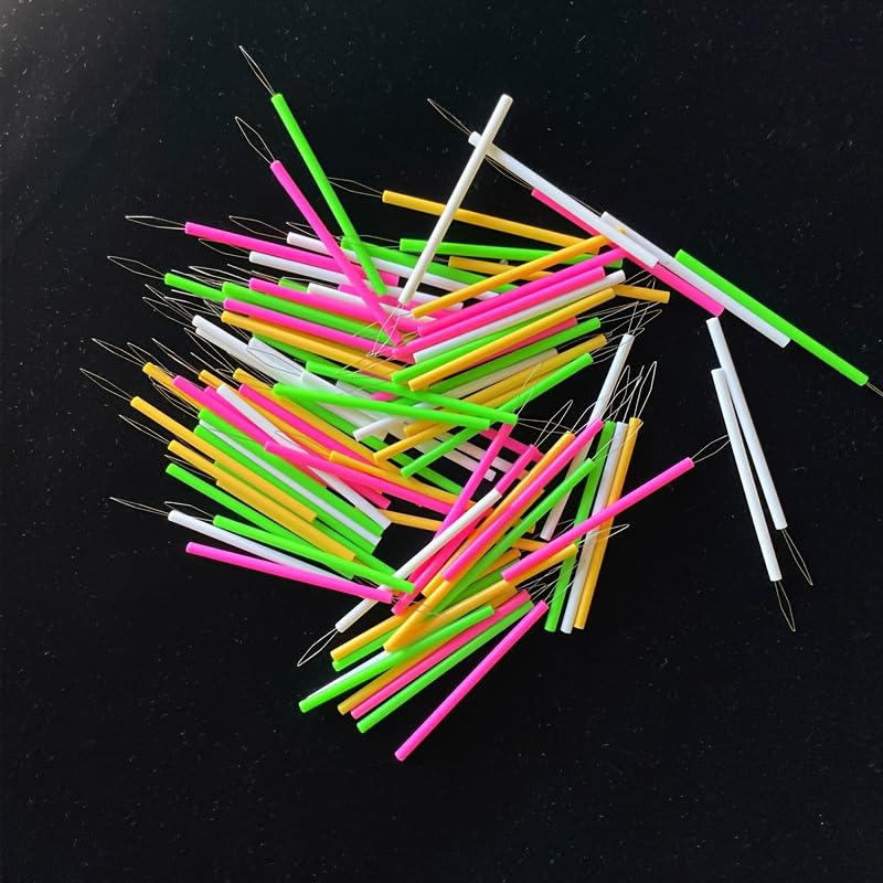 5Pcs Needle Threading Tool Set, Easy Threading Guide for Sewing, Plastic Threader for Elderly, Beading and Handcraft Accessories