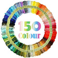 ATDAWN Rainbow Color Embroidery Thread,Cross Stitch Threads, Bracelets Floss, Crafts Floss, 150 Skeins