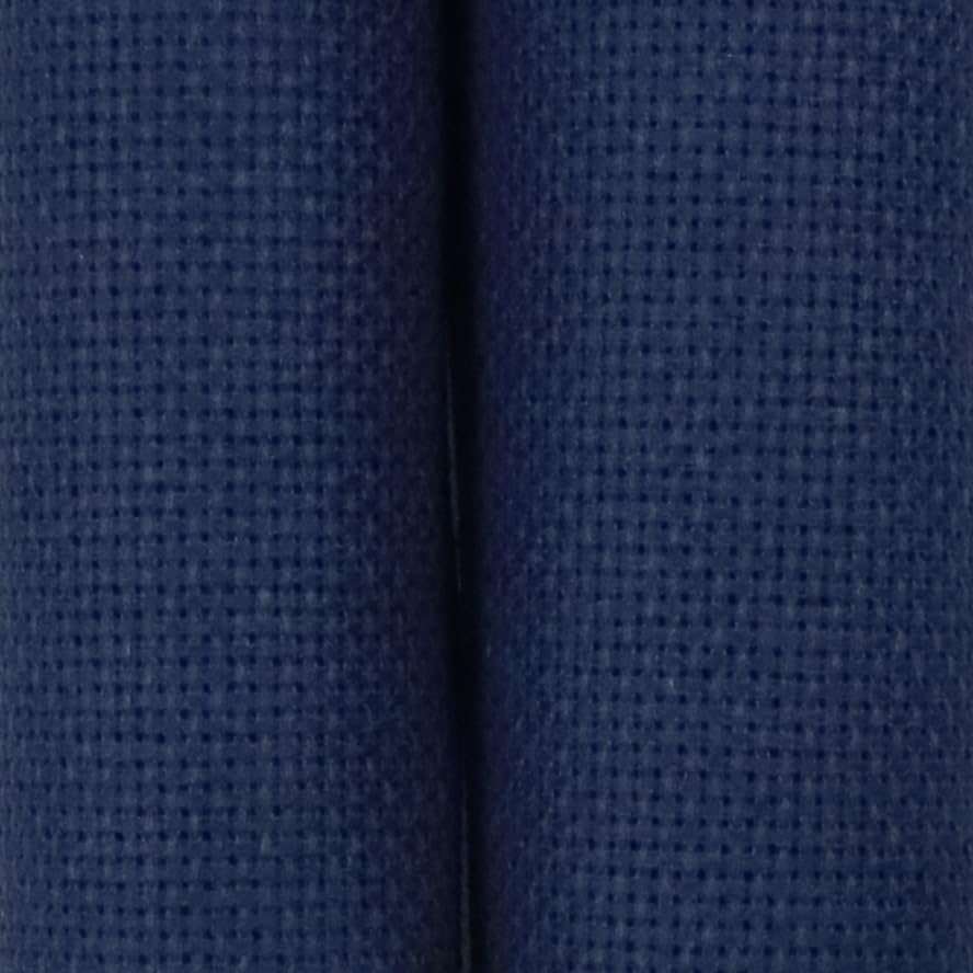 KCS 2 pc of 15" x 18"(38cmx45cm) 18 Count Cross Stitch Cotton Aida Cloth Needlework Fabric Box (Navy Blue, 18CT) - color: Navy Blue, size: 18CT