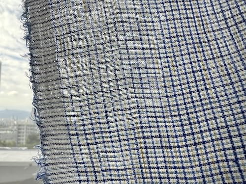 100% Linen Fabric – Checks & Plaids, Lightweight, Soft Pre-Washed – 51-52” Wide – Perfect for Sewing, Quilting, Apparel & Home Projects (3 Yard pre Cut, Mini Gingham Blue 7340) - size: 3 yard pre cut