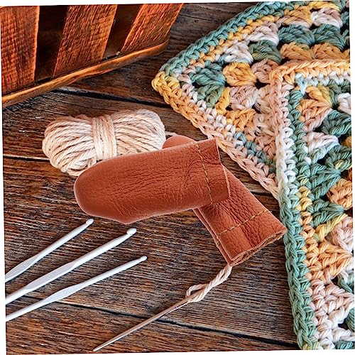 10 Pairs Leather Nail Tools Needle Felting Protectors Wood Carving Gloves Knitting Thimble Kits for Sewing Leather