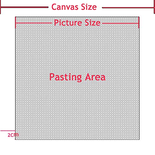 5Pcs/Lot 20x20CM Diamond Painting Canvas with Glue, Round/Square Blank Grid Canvas Empty for Customized Projects - size: Select