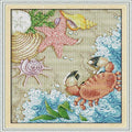 Howie's Needlepoint Cross Stitch Kits, 14CT Pre-Printed Pattern Needlepoint Kits, Full Range of Stamped Starter Kits (The Beach, 18.5 x 22.8 Inch) - color: The Beach