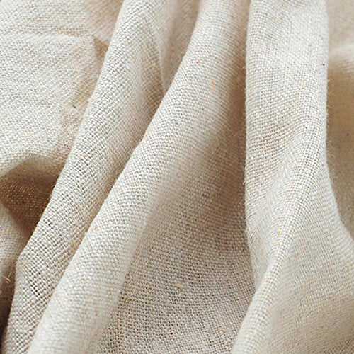 Light Beige Linen Needlework Embroidery Fabric Cross Stitching Plain Solid Color Aida Cloth Rose Flavor - color: Light Beige