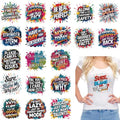 24 Sheets Funny Sarcastic Iron on Transfers for T-Shirts