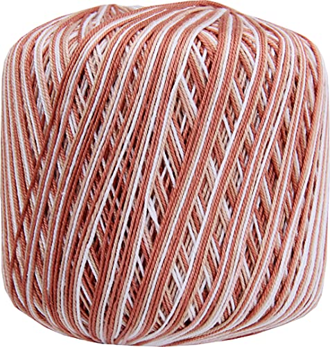 ThreadArt 100% Cotton Crochet Thread Size 10, Variegated Desert Sands 52 - color: VARIEGATED DESERT SANDS, size: SIZE 10 SINGLE